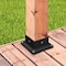 Nuvo Iron MULTI-PURPOSE BLACK 4in x 4in PLASTIC POST BASE ANCHOR PPA4X4B - alternate 4